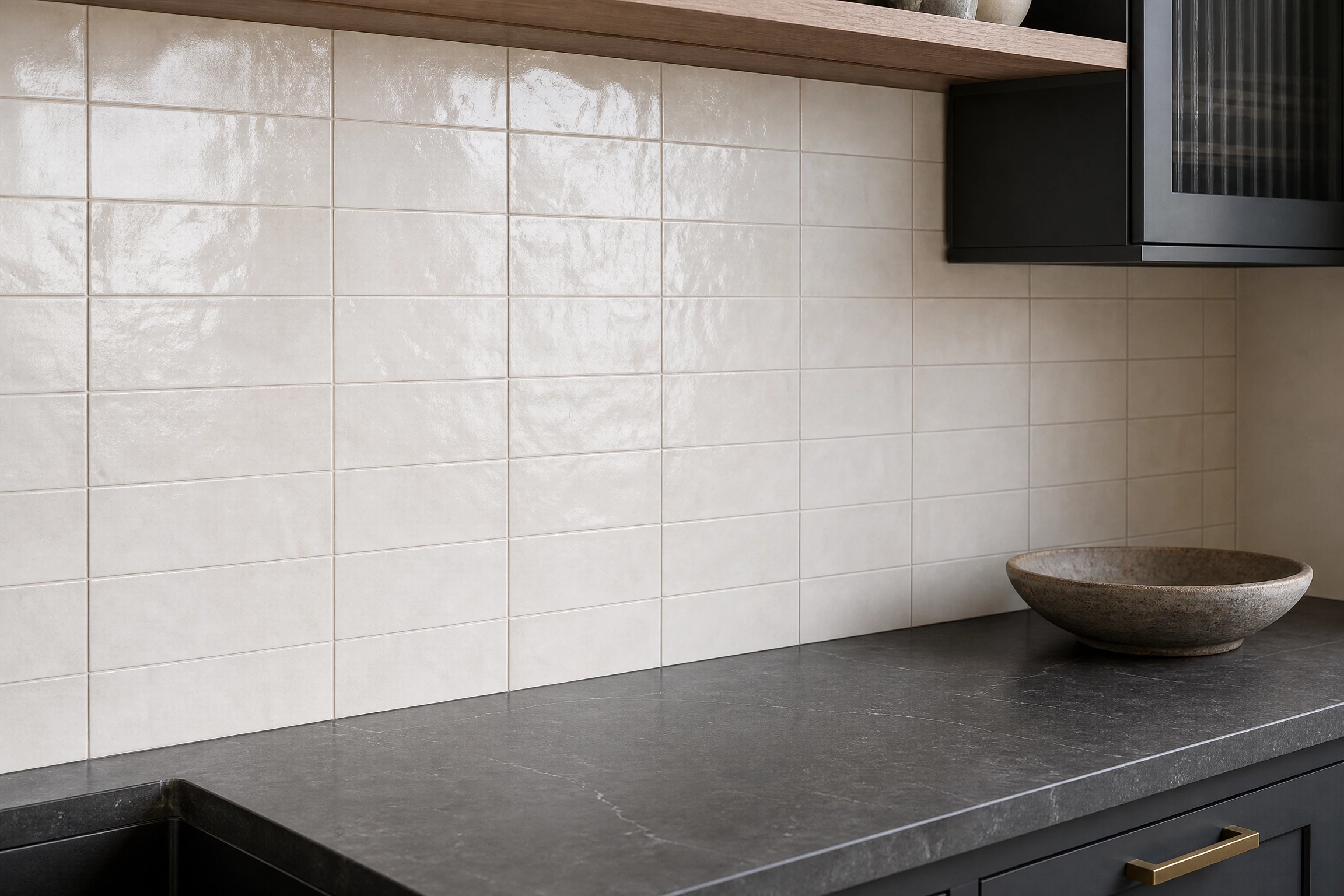 Ceramic backsplash